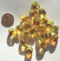 20 15x10mm Two Tone Yellow Topaz Nuggets